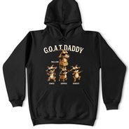 Gift For Father,Gift For Grandpa,Top Market,Non-Eng,Icon,Humorous - 3D Effect Goat Dad And Kids - Personalized T Shirt