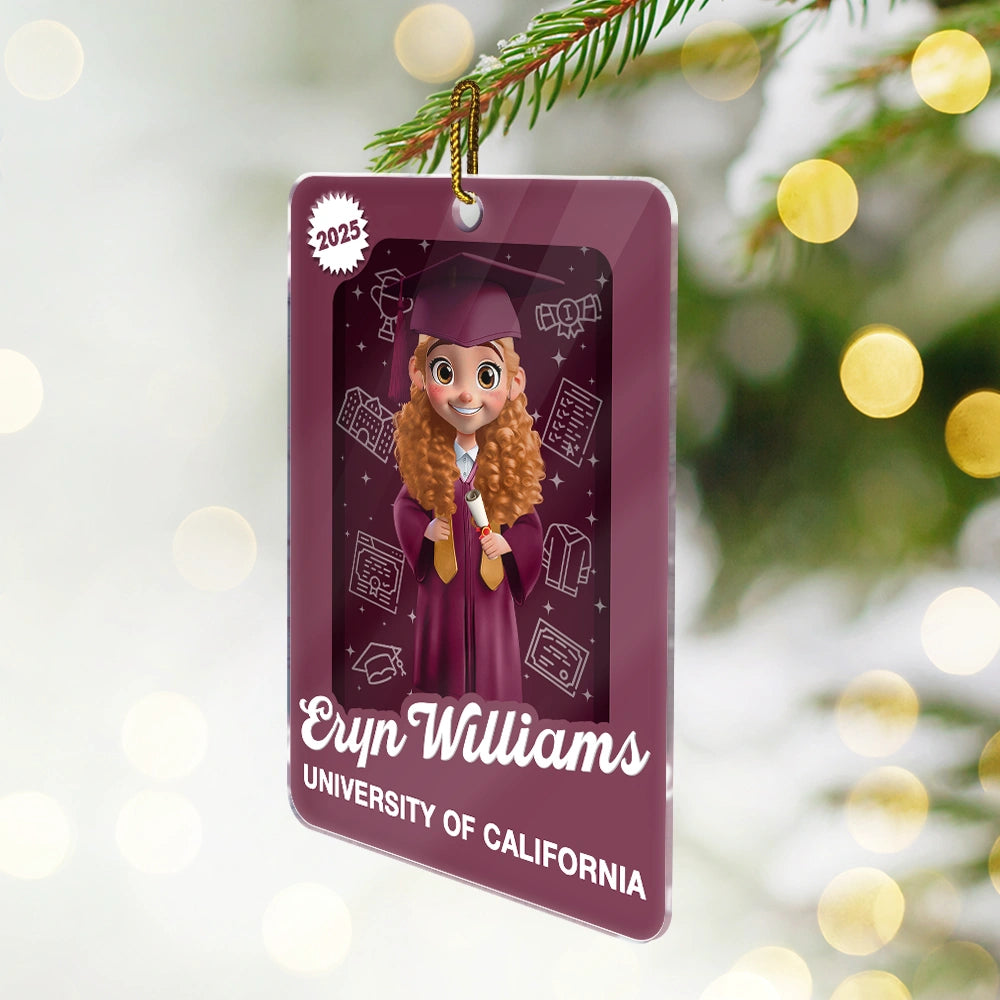 Gift For Yourself,Gift For Women,Gift For Men,Christmas,Happy,Graduation - 3D Effect Graduation Toy Box - Personalized Custom Shaped Acrylic Ornament