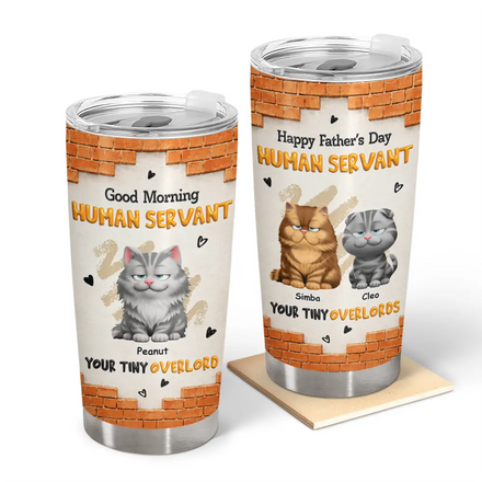 3D Effect Human Servant Your Tiny Overlord - Personalized Tumbler
