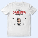 3D Effect Kid Cross Arm This Grandpa Belongs To - Personalized T Shirt