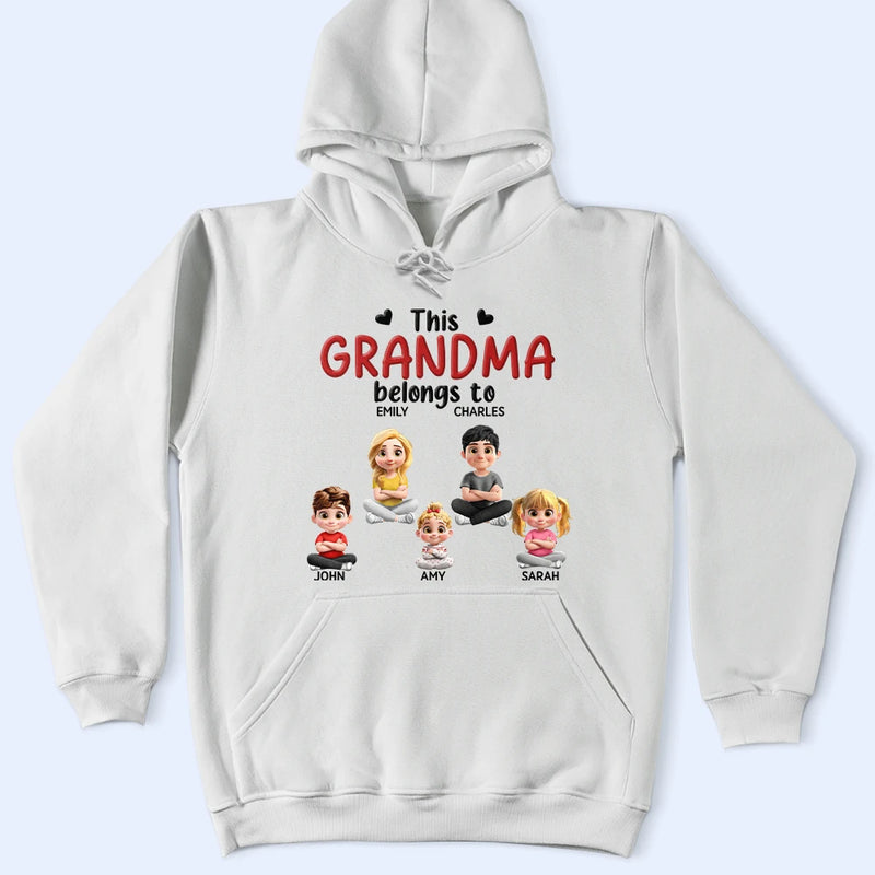 3D Effect Kid Cross Arm This Grandpa Belongs To - Personalized T Shirt