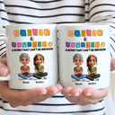 Gift For Mother,Gift For Daughter,Mom,Daughters (Adult),Love - 3D Effect Mother And Daughter Paper Cut Letters - Personalized Mug