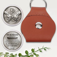 Gift For Husband,Gift For Boyfriend,Gift For Couples,Gift For Wife,Gift For Girlfriend,Top Market,Icon,Romantic - 3D Effect My Husband My Wife My Soulmate My Everything - Personalized Leather Pocket Hug