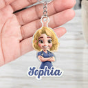 Nurse, Proud, Vector - 3D Effect Nurse Name - Personalized Acrylic Keychain