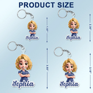 Nurse, Proud, Vector - 3D Effect Nurse Name - Personalized Acrylic Keychain
