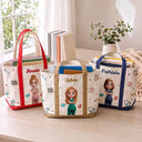 Nurse,Vector,Happy - 3D Effect Nurse Name - Personalized Fabric Tote Bag