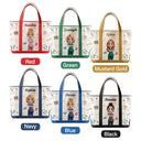 Nurse,Vector,Happy - 3D Effect Nurse Name - Personalized Fabric Tote Bag