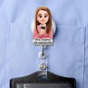 Top Market,Confident,Officer,Vector - 3D Effect Teacher Coworker Boss With Name - Personalized Badge Reel