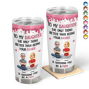 Gift For Daughter,Happy,New Mom,Gift For Women,Top Market,Dad - Daughters (Adult),Gift For Son,Mom - Sons,Dad - Sons,Gift For Grandkids,New Dad - 3D Effect The Only Thing Better Than Being Your Father Mother - Personalized Tumbler