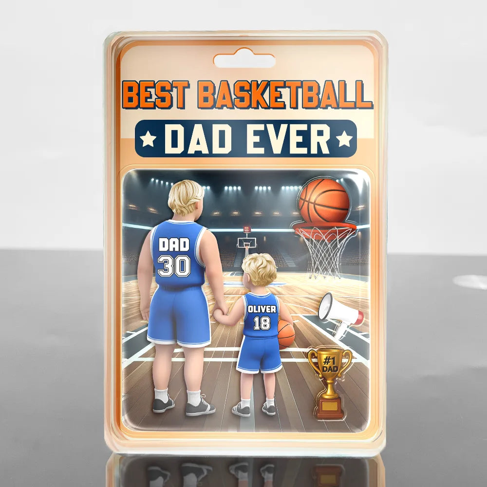 3D Figure Best Basketball Dad Ever - Personalized Custom Shaped Acrylic Plaque