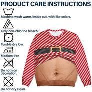 Christmas,Humorous,Gift For Men,Gift For Yourself,Icon - 3D Funny Body Hairy Belly Gift For Husband - Personalized Unisex Ugly Sweater