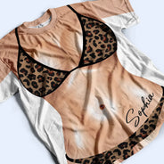 Gift For Bestie, Humorous, Beach, Summer, Icon - 3D Funny Realistic Body Bikini - Personalized Full Print T Shirt