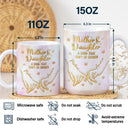 3D Inflated Effect Mother & Daughter A Bond That Can't Be Broken - Personalized White Edge-to-Edge Mug