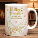 3D Inflated Effect Mother & Daughter A Bond That Can't Be Broken - Personalized White Edge-to-Edge Mug