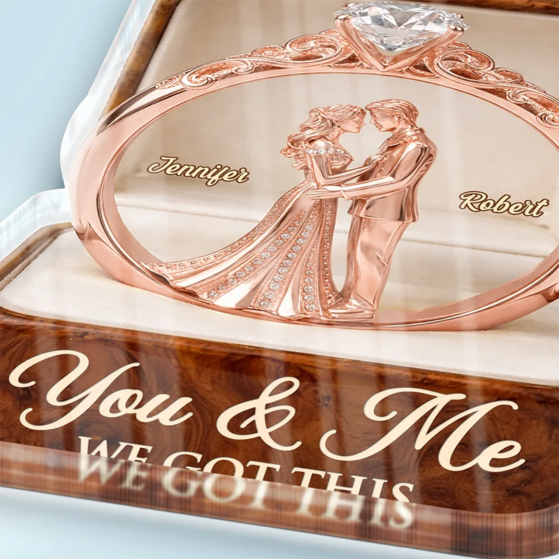 Gift For Couples, Gift For Women, Gift For Men, Love, Top Market - 3D Inflated Effect Printed Wedding Couple From Our First Kiss - Personalized Custom Shaped Acrylic Plaque