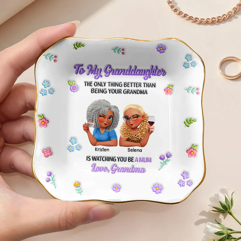 Gift For Daughter, Mom - Daughters (Adult), Happy, New Mom, Gift For Women, Top Market - 3D Inflated Printed The Only Thing Better Than Being Your Mother - Personalized Ring Dish