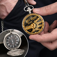Gift For Father,Gift For Grandpa,Gift For Men,Happy,Independence Day - 3D Metal Effect Best Dad Grandpa Ever - Personalized Pocket Watch