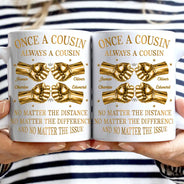 Gift For Brothers,Gift For Sibling,Cousin,Gift For Men,Happy - 3D Metal Effect Once A Brother Always A Brother - Personalized Mug