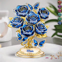 3D Crystal Effect Roses Mom’s Everlasting Love - Personalized Custom Shaped Acrylic Plaque