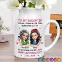 Mom - Daughters (Adult),Gift For Daughter,Love,Vector - 3D Effect The Only Thing Better Than Being Your Mother Grandma - Personalized Ceramic Flower Vase