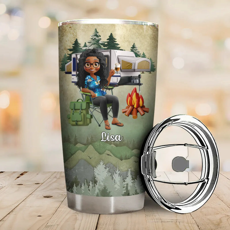 Camping,Campsite,Funny - 3d Effect Iwishabish Woods Camping - Personalized Tumbler