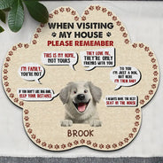 Dog Lovers,Dog Mom,Dog Dad,Funny - 3d Effect When Visiting Our House - Personalized Custom Shaped Doormat