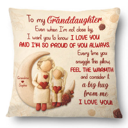A Big Hug From Mom Grandma - Personalized Pillow