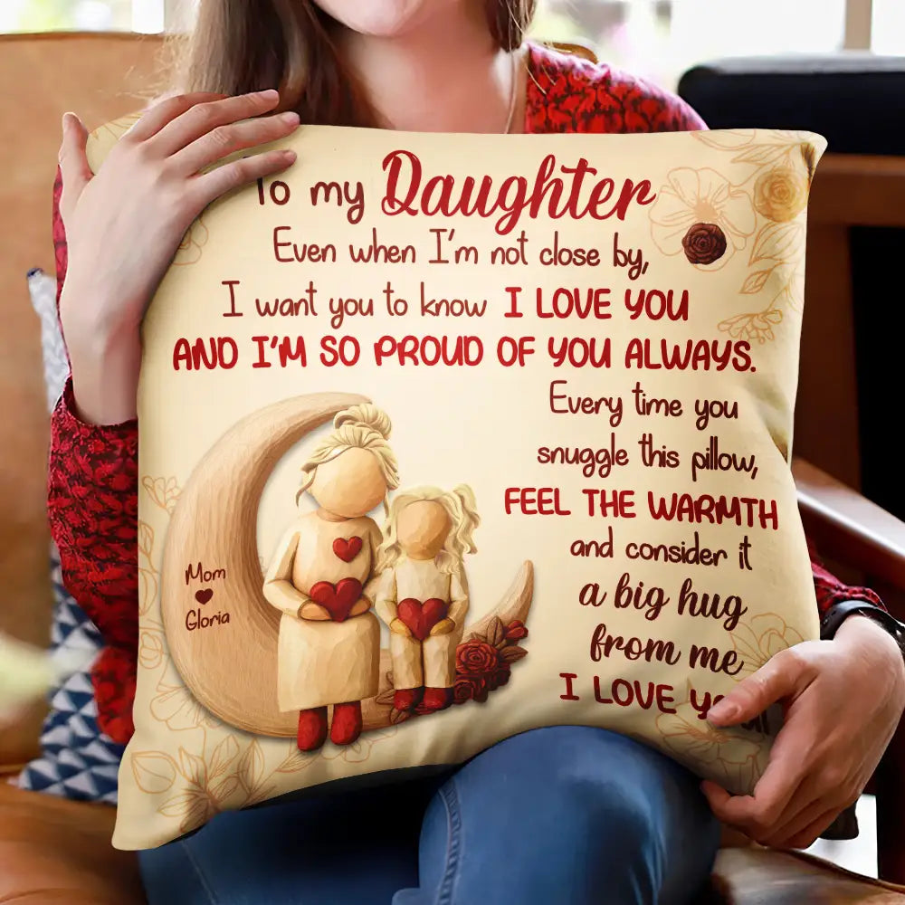 Grandma - Grandkids, Gift For Grandkids, Mom - Children, Love - A Big Hug From Mom Grandma - Personalized Pillow