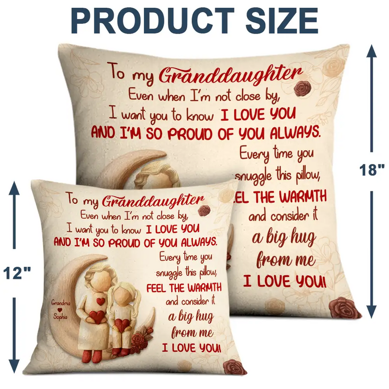 Grandma - Grandkids, Gift For Grandkids, Mom - Children, Love - A Big Hug From Mom Grandma - Personalized Pillow