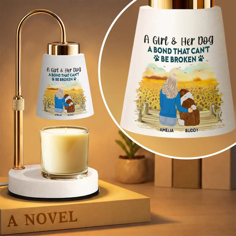 Dog Lovers, Love - A Bond That Can't Be Broken Dog Lover - Personalized Truncated Cone Candle Warmer