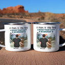 Happy,Dog Lovers,Pet Lovers,Gift For Women,Gift For Yourself,Dog Mom,Dog Dad - A Bond That Can't Be Broken Dog Mom Dog Dad - Personalized Enamel Mug