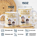 Pet Lovers,Pet Mom,Pet Dad,Dog Lovers,Dog Mom,Dog Dad,Happy - A Bond That Can't Be Broken Golden 3D Effect - Personalized White Edge-to-Edge Mug