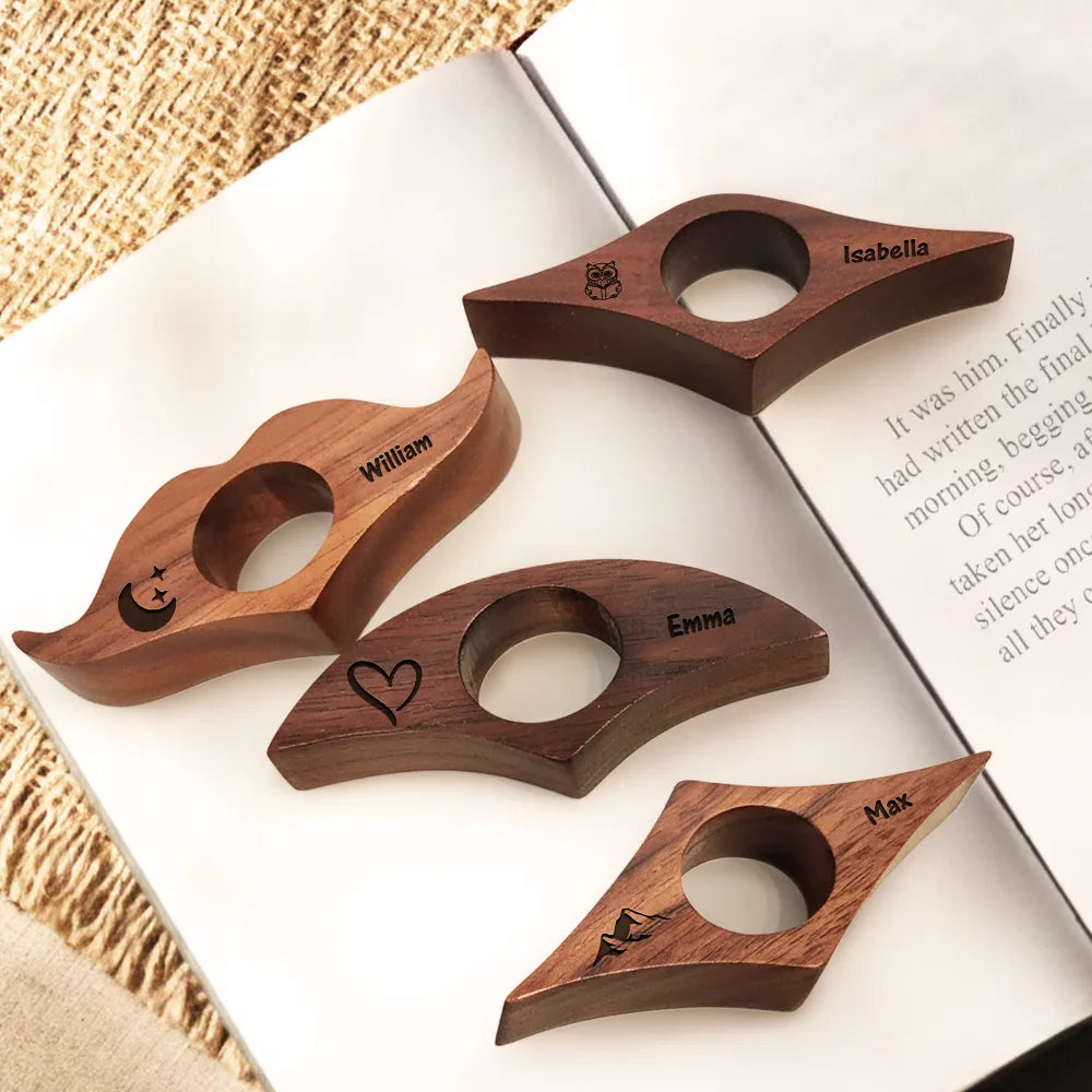 Reading, Gift For Yourself, Gift For Women, Happy, Gift For Men - A Book A Day Keeps Reality Away - Personalized Walnut Book Page Holder