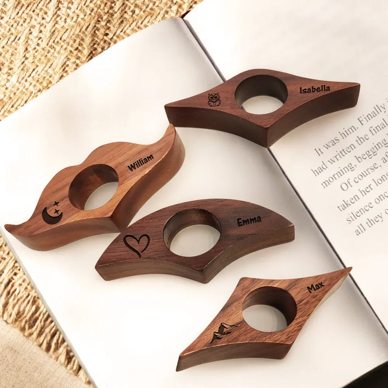Reading, Gift For Yourself, Gift For Women, Happy, Gift For Men - A Book A Day Keeps Reality Away - Personalized Walnut Book Page Holder