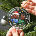 Happy, Cousin, Family, Gift For Sibling, Gift For Brothers, Gift For Sisters, Christmas - A Cousin Is A Little Bit Of Childhood 3D Effect - Personalized Circle Glass Ornament
