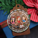 Happy, Cousin, Family, Gift For Sibling, Gift For Brothers, Gift For Sisters, Christmas - A Cousin Is A Little Bit Of Childhood 3D Effect - Personalized Circle Glass Ornament
