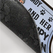 Funny,Dog Lovers,Dog Couple,Pet Lovers,Old Couples,Gift For Couples - A Crazy Dog Lady And Her Grumpy Old Man Live Here Funny Decor - Personalized Doormat