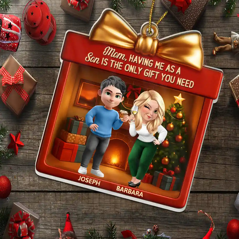 Gift For Father,Gift For Mother,Funny - A Daughter Is The Only Gift You Need - Personalized Custom Shaped Acrylic Ornament