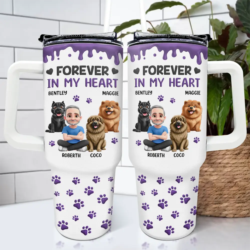 Dog Lovers,Dog Mom,Dog Dad,Pet Lovers,Happy - A Girl And Her Dog A Bond That Can't Be Broken - Personalized 40oz Tumbler With Straw