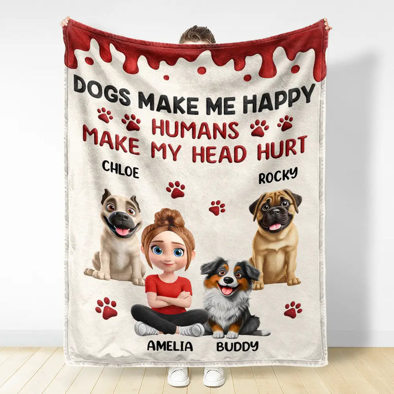 Dog Lovers,Dog Mom,Dog Dad,Pet Lovers,Happy - A Girl And Her Dog A Bond That Can't Be Broken - Personalized Fleece Blanket, Sherpa Blanket