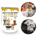 Dog Lovers, Dog Mom, Dog Dad, Pet Lovers, Happy - A Girl And Her Dog A Bond That Can't Be Broken - Personalized Wine Tumbler