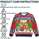 Pet Lovers,Pet Mom,Pet Dad,Dog Lovers,Dog Mom,Dog Dad - A Girl And Her Dogs A Bond That Can't Be Broken - Personalized Unisex Ugly Sweater