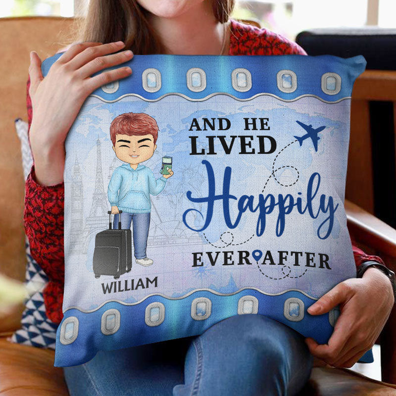 Just A Girl Boy Who Loves Traveling - Gift For Traveling Lovers - Personalized Custom Pillow