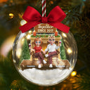 Gift For Couples,Christmas,Love,Old Couples - Together Since - Personalized 3D Acrylic Ball Ornament
