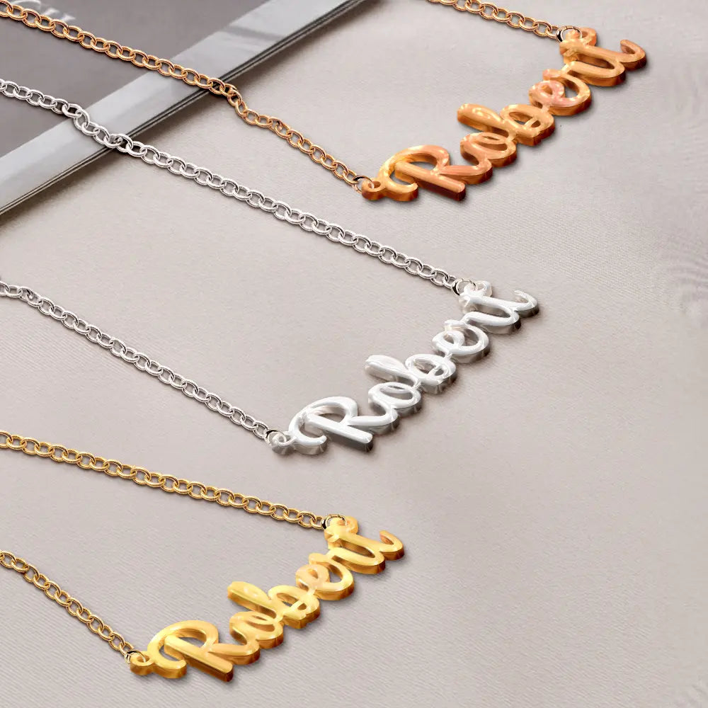 Gift For Yourself,Happy - Unleash The Creativity And Design Your Own Name Jewelry - Personalized Letter Necklace