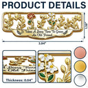 Gift For Bestie, Old Best friends, Best friends' Hobby, Happy - It Takes A Long Time To Grow An Old Friend Birth Month Flower - Personalized Custom Shaped Metal Bookmark