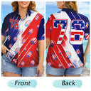 No Custom, America 250th, Independence Day - America 250th Number 76 American Football - Hawaiian Shirt