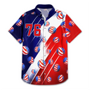 No Custom, America 250th, Independence Day - America 250th Number 76 Baseball - Hawaiian Shirt
