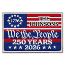 America 250th,Independence Day - Faux Embroidery Effect We The People America 250th - Personalized Doormat