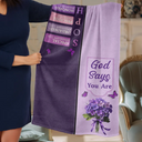 Gift For Women,Gift For Mother,Gift For Grandma,Gift For Daughter,Love,Christian - Created With A Purpose Birth Month Flower - Personalized Lightweight Soft Shawl